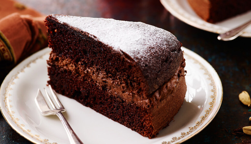 Chocolate, Coffee and Cardamom Truffle Cake