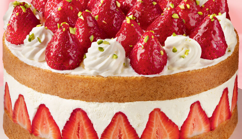 Triple Strawberry Cake